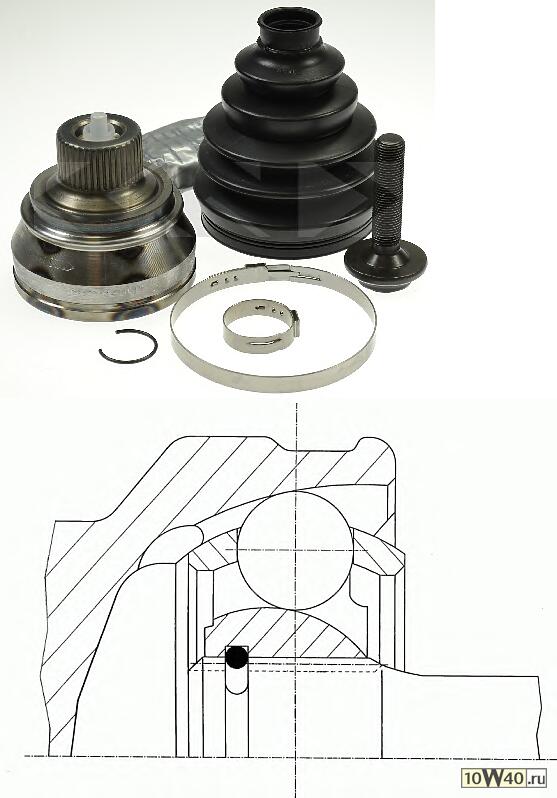 шрус наружный к-кт\ audi a4 2.0-3.2 / 2.0-2.0tdi 07> / a5 2.7tdi 09>