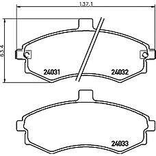 HELLA 8DB355010481 (581012DA40 / 581012DA30 / 581012SA31) колодки тормозные дисковые