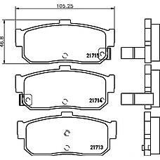 HELLA 8DB355016561 (440600N690 / 4406078N91 / 440607E690) комплект тормозных колодок, дисковый тормоз