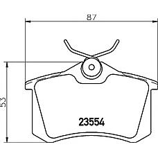 HELLA 8DB355017711 (1H0698451E / 191698451D / 191698451C) колодки тормозные дисковые