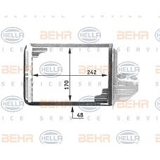 HELLA 8fh351311-661 (64118390435 / 7022 / 8390435) радиатор отопителя BMW (БМВ) 3 (e36)