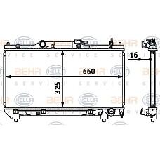 BEHR-HELLA 8MK376718-481 (1640003180) радиатор двигателя