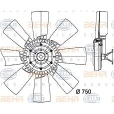 BEHR-HELLA 8MV376728-371 (1393424 / 1392261 / 571082) вентилятор радиатора двигателя