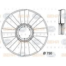 BEHR-HELLA 8MV376733-081 (0032050106 / A0032050106) крыльчатка вентилятора