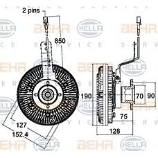 BEHR-HELLA 8MV376758-471 (51066300115 / 51066300076 / 51066300108) вентилятор радиатора двигателя