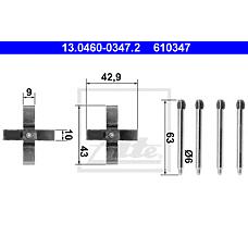 ATE 13.0460-0347.2 (1605007) комплект монтажный тормозных колодок