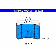 ATE 13.0460-4921.2  колодки дисковые з.\ Citroen (Ситроен) c5 all 00>