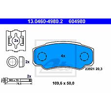 ATE 13046049802 (425246 / 425247 / 425468) комплект тормозных колодок, дисковый тормоз