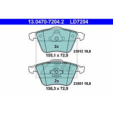 ATE 13.0470-7204.2 (1368558 / 30683274 / 30714791) колодки дисковые передние ceramic\ Volvo (Вольво) s40 / v50 1.6-2.5 / 1.6d / 2.0d 04>