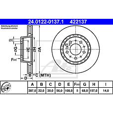 ATE 24012201371 (1359908) тормозной диск