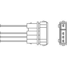 BERU OZH043  датчик кислорода VW Passat (Пассат) / Golf (Гольф) 1.4 / 1.6 / 1.8 / 2.0 4 контактный
