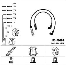 NGK 0509 (0509RCAD209 / RCAD209) комплект в / в проводов rc-ad209