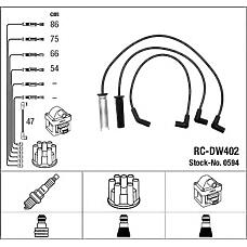 NGK 0594 (12087927 / RCDW402 / ZEF835) провода высоковольтные rcdw402