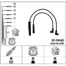 NGK 0595 (NP1149 / RCDW403) комплект проводов зажигания