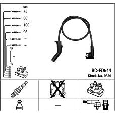 NGK 0639 (RCFD544) провода высоковольтные, комплект