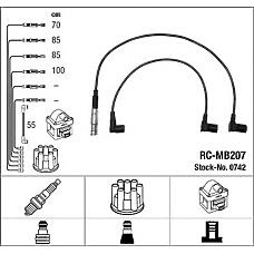 NGK 0742 (0742 / 1021502018 / 1021502918) провода высоковольтные, комплект