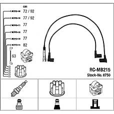 NGK 0750 (RCMB215 / ZEF566) провода высоковольтные, комплект