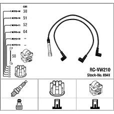 NGK RCVW210  комплект высоковольтных проводов 0941