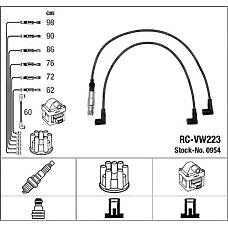 NGK 0954 (021905409 / 021905409B / RCVW223) провода высоковольтные, комплект
