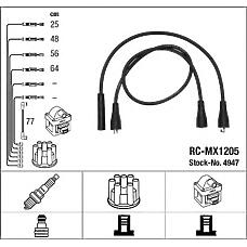 NGK RCMX1205 (RCMX1205) комплект высоковольтных проводов 4947