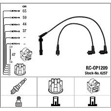 NGK 6257 (1612606 / 1612607 / 90510858) провода высоковольтные, комплект