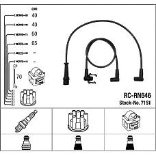 NGK 7151 (RCRN646) провода высоковольтные, комплект