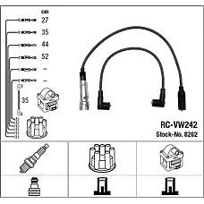 NGK 8262 (RCVW242) комплект в / в проводов rc-VW242