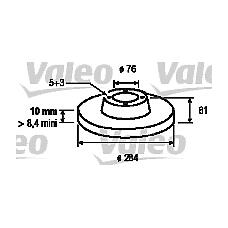 VALEO 197027 (584113A300) Комплект тормозных дисков (2 шт)