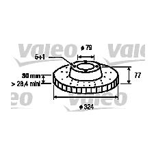 VALEO 197193 (34116753221 / 34116767269) диск тормозной передний