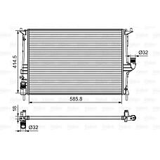 VALEO 700801 (01342 / 1025450SX / 214100980R) радиатор двигателя