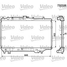 VALEO 732326 (B55715200C / BP2815200B / BP2815200C) радиатор двигателя Mazda (Мазда) 323 IV 1,6 / 1,8 [m] 9 / 89-7 / 94
