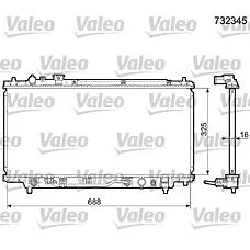 VALEO 732345 (B6BG15200F / B6FN15200 / Z50615200A) радиатор двигателя Mazda (Мазда) 323 1.5i 16v -1.6i -1.8i акп mot. b5.. / b6kp