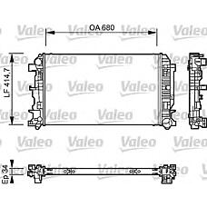 VALEO 735084 (2E0121253A / 104534 / 1026552SX) радиатор охлаждения двигателя