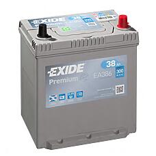 EXIDE EA386 (31500SMGE021M2 / 01579A109K / 38AH) аккумуляторная батарея 14.7 / 13.1 (+адаптер)евро 38ah 300a 187 / 127 / 220\