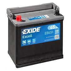 EXIDE EB451 (01579A106K / 3361082A20000 / 3361085C70RH) аккумуляторная батарея 19.5 / 17.9 рус 45ah 330a 218 / 133 / 223\