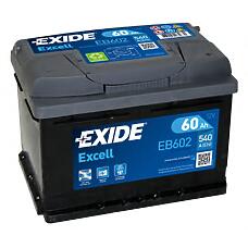 EXIDE EB602 (0092S30041 / 0092S40040 / 0092S50040) eb602 exide excell аккумулятор 12v 60ah 540a etn 0(r+) b13 242x175x175 14kg 3661024034630