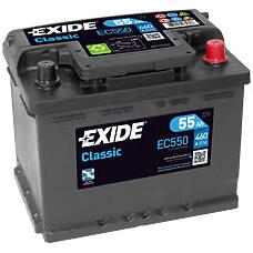 EXIDE EC550 (0092L50050 / 0092S30050 / 0092S40050) аккумуляторная батарея 19.5 / 17.9 евро 55ah 460a 242 / 175 / 190\