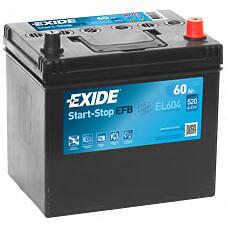 EXIDE EL604 (28800YZZFA / 60AH / PE1T185209B) el604 аккум. батарея exide efb 60ah 520a