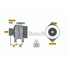 BOSCH 0986045671 (231004M510 / A2TB3191 / A002TB3191) генератор 80amp Nissan (Ниссан) Primera (Примера) p11 1996-2001 (арт. 0986045671090)