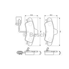 BOSCH 0986424745 (1129986 / 1204852 / 1500668) колодки тормозные дисковые