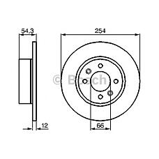 BOSCH 0 986 478 390 (7701467306 / 7700715166) диск тормозной задний\ Renault (Рено) Espace (Эспейс) / r25 2.0 / 2.1d 82-92