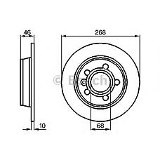 BOSCH 0986478421 (08693510 / 08693511 / 0986) тормозной диск задний ( за 1 шт.)