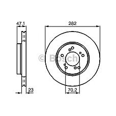 BOSCH 0986478667 (096893 / 09689310 / 09689314) диск торм передн