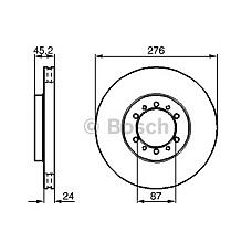 BOSCH 0 986 478 844 (0986478844 / 230463
 / 230463) диск тормозной передний\ Mitsubishi (Мицубиси) l200 / Pajero (Паджеро) 2.4-2.8td 91>