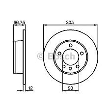 BOSCH 0986478970 (08937110 / 09111045 / 0986478970) тормозной диск задний ( за 1 шт.)