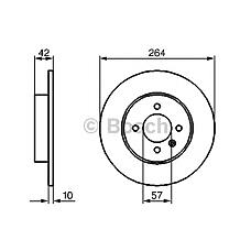 BOSCH 0 986 479 191 (0000230799 / 056 / 0569116) диск тормозной задний\ Opel (Опель) combo / Meriva (Мерива) 1.4-1.8 / 1.3d / 1.7d 01>