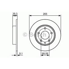 BOSCH 0 986 479 C26 (0986479C26 / B45G26251A) диск тормозной задний \ Mazda (Мазда) 3 13>