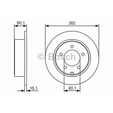 BOSCH 0986479R05 (05105515AA / 08A11430 / 08A11431) диск торм. зад.