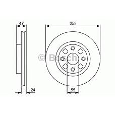 BOSCH 0 986 479 S56 (BJ1Y3325X) диск тормозной передний\ Mazda (Мазда) 323 1.9-2.0td 98>