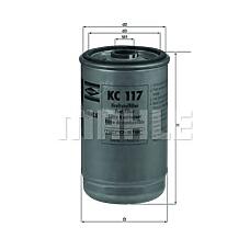 KNECHT KC117 (0247139 / 1318695) фильтр топливный new 50 000км без слива h130.5 d75 / 62\ daf 65 / 75 / 85 / 95 са / fa / ft